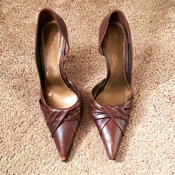 Aldo D'orsay Brown Leather heels - Picture 1 of 4